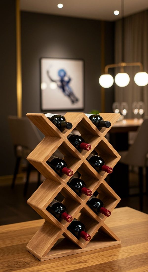 Bespoke wooden wine rack made in Dubai